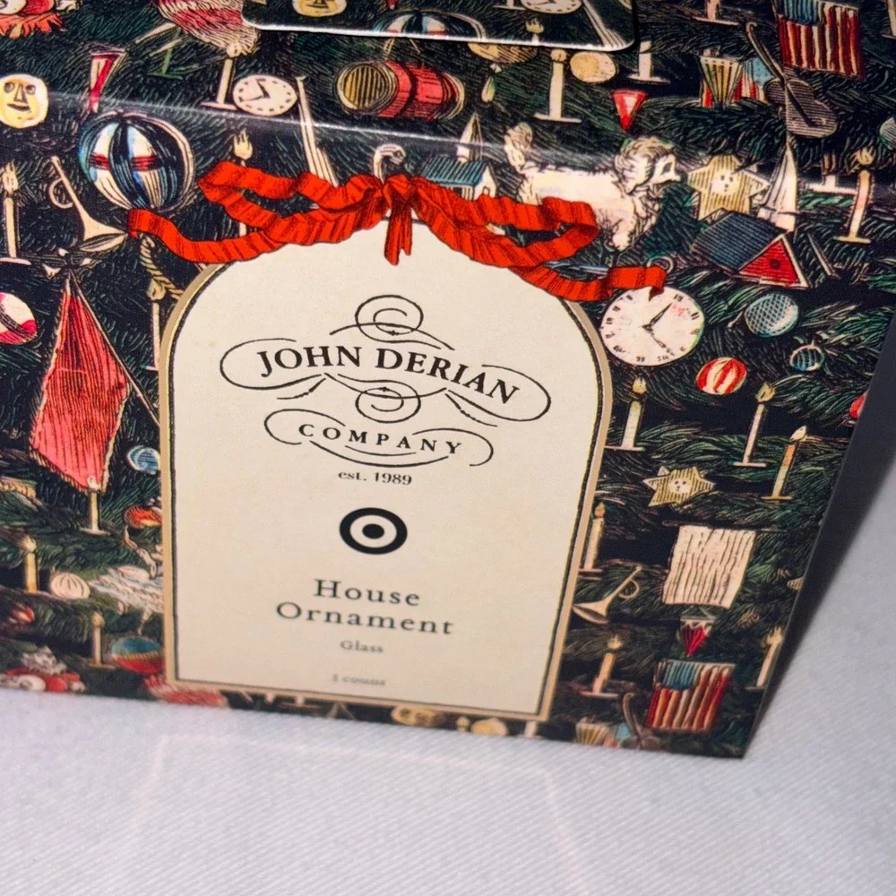 John Derian for‎ Target Glass House Christmas Ornament Silver Blue 2025 New